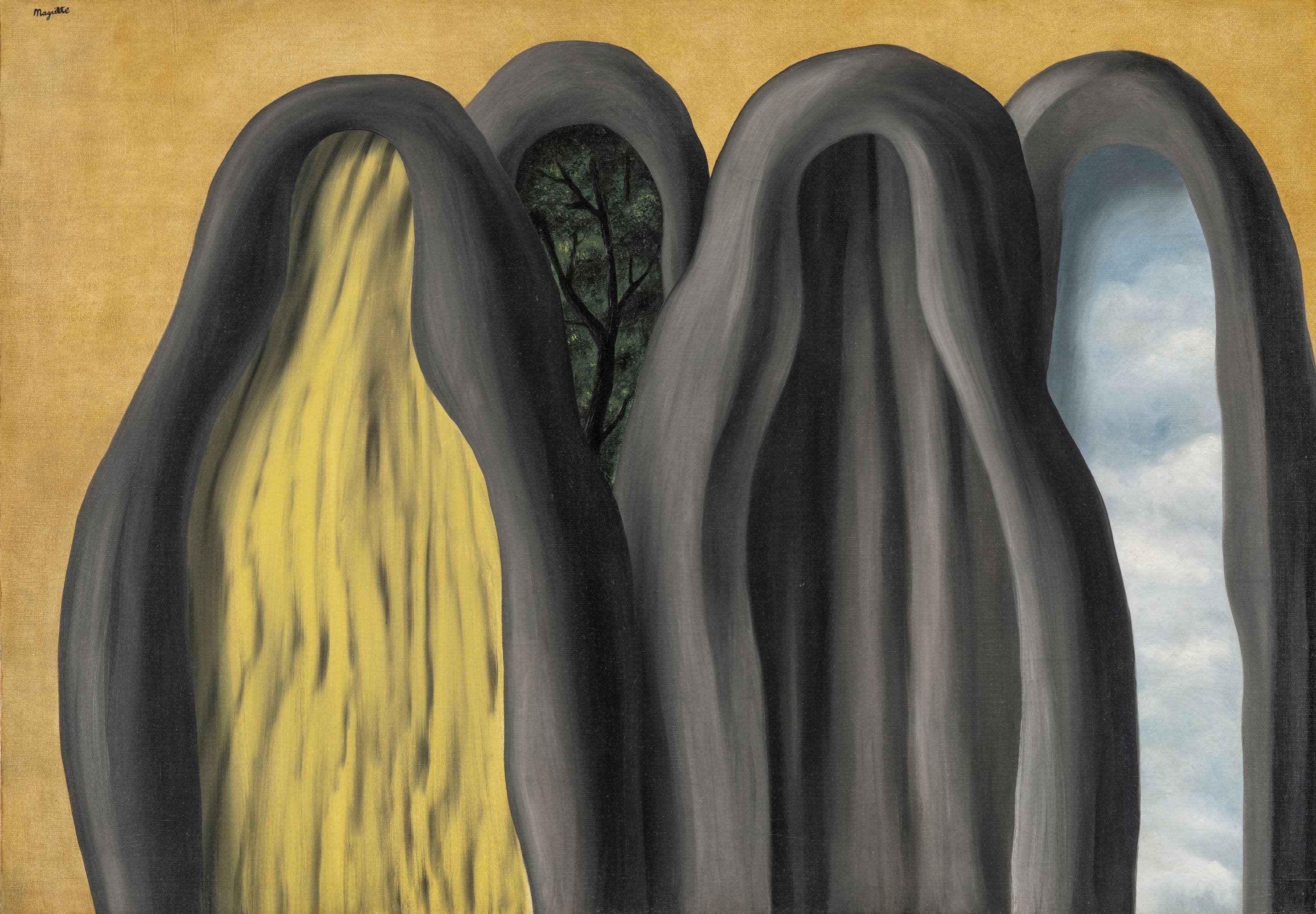 Ein abstraktes Gemälde von René Magritte