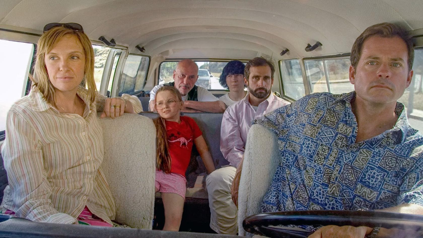 Eine Familie in einem Auto